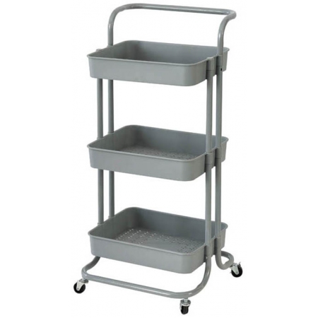 Μανάβης τρόλλεϋ μεταλλικός 3 θέσεων γκρι 43x36x89εκ Ankor 815487