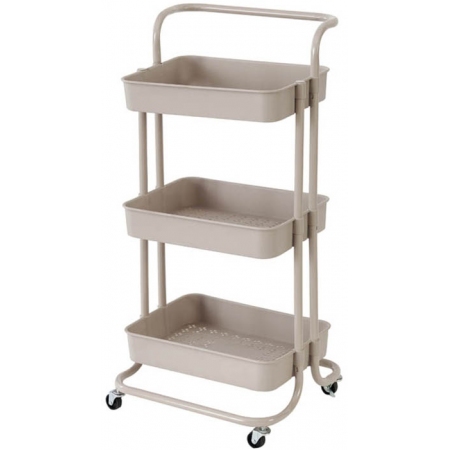Μανάβης τρόλλεϋ μεταλλικός 3 θέσεων μπεζ 43x36x89εκ Ankor 815494