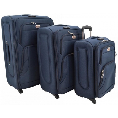 Σετ 3 Βαλίτσες ταξιδίου Ankor μπλε 50εκ-60εκ-70εκ Ankor 782970