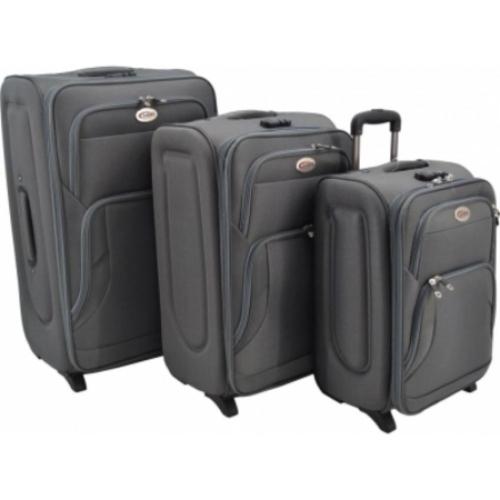 Σετ 3 Βαλίτσες ταξιδίου Ankor γκρι 50εκ-60εκ-70εκ Ankor 782994