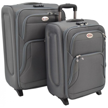 Σετ 2 βαλίτσες ταξιδίου γκρι 50εκ-60εκ Ankor 783021