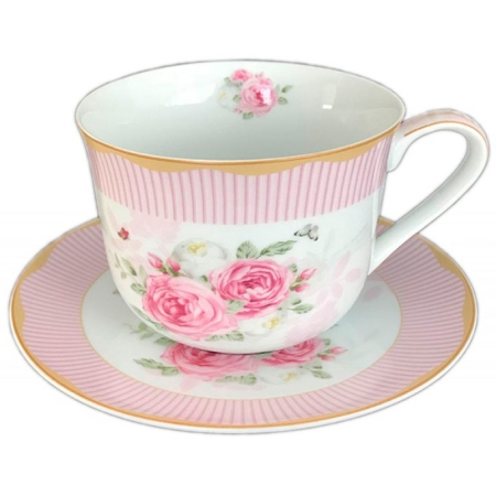 Φλυτζάνι τσαγιού πορσελάνης English Floral 450cc Karvounis M26060-4