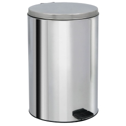 Κάδος πεντάλ ανοξείδωτος ασημί 40εκ Silver SIL-K40