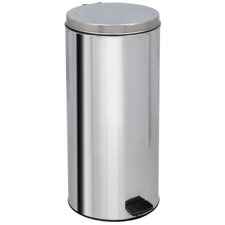 Κάδος απορριμμάτων ανοξείδωτος ασημί 50εκ Silver SIL-K50