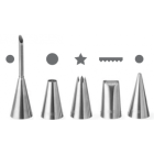 Μύτες ζαχαροπλαστικής σετ 5 τεμαχίων ανοξείδωτες Hendi 551592