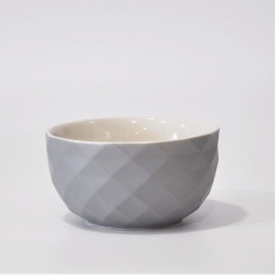 Μπωλ πρωινού πορσελάνης γκρι 550ml Kostopoulos 60.40402