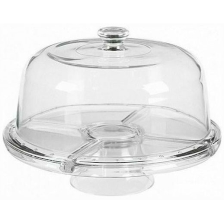 Τουρτιέρα με πόδι-ορντεβιέρα γυάλινη Palladio 31x22εκ Borgonovo 13520548