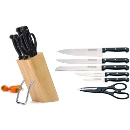 Σετ 5 μαχαίρια+1 ψαλίδι σε βάση Kitchencraft 35.00013