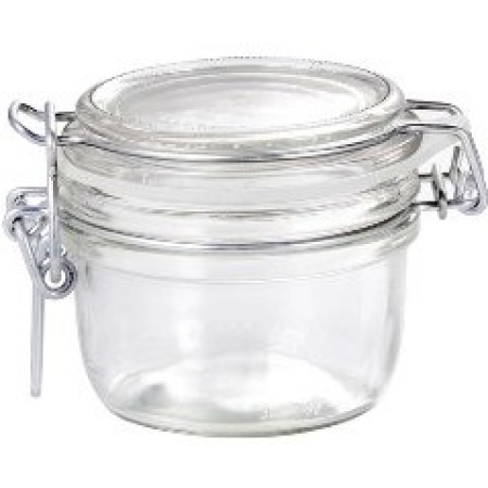 Βάζο γυάλινο 0.125L με έλασμα Fido Ιταλίας Bormioli 00.30039