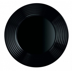 Πιάτο ρηχό γυάλινο πυράντοχο Harena μαύρο 25εκ Luminarc L7611