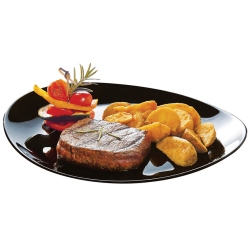 Πιάτο μπριζόλας γυάλινο Friends μαυρό 29εκ Luminarc N2177