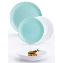 Πιάτα σετ 18 τεμαχίων γυάλινα πυράντοχα Diwali τιρκουάζ Luminarc P5912