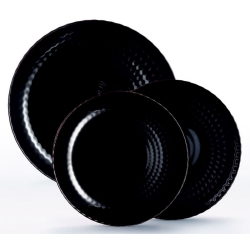 Πιάτα σετ 18 τεμαχίων γυάλινα πυράντοχα Pampille μαύρο Luminarc Q6157