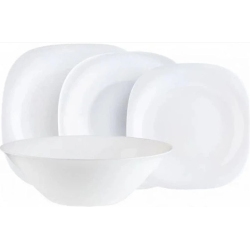 Πιάτα σετ 19 τεμαχίων γυάλινα πυράντοχα Carine λευκό Luminarc V8304
