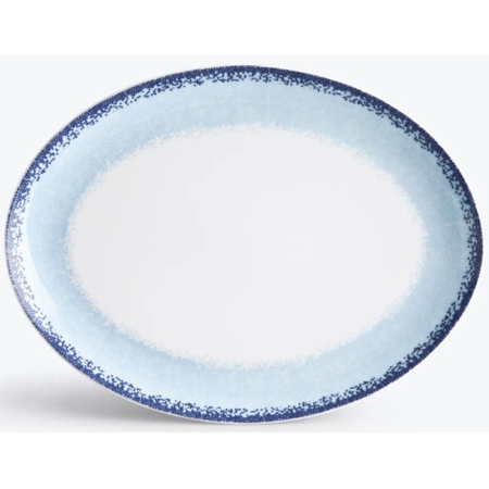 Πιατέλα οβάλ πορσελάνης Apeiron blue 37x28x3εκ Ionia 3182161