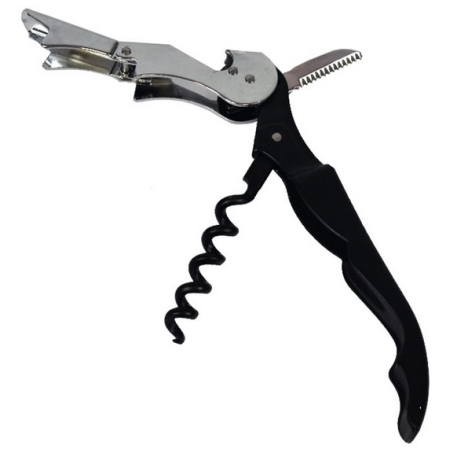 Ανοιχτήρι σερβιτόρου ανοξέιδωτο μαύρο Sidirela E-2602