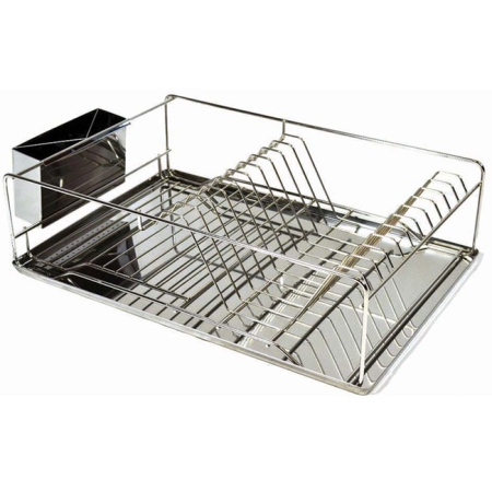 Πιατοθήκη ανοξείδωτη με δίσκο 46εκ Sidirela E-2176