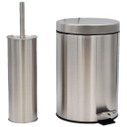 Σετ καδος πεντάλ 7Lt-πιγκάλ ανοξείδωτο ασημί Sidirela E-3561