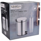 Σετ καδος πεντάλ 7Lt-πιγκάλ ανοξείδωτο ασημί Sidirela E-3561