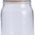 Βάζο αποθήκευσης γυάλινο με ξύλινο πώμα 775ml Sidirela E-3684
