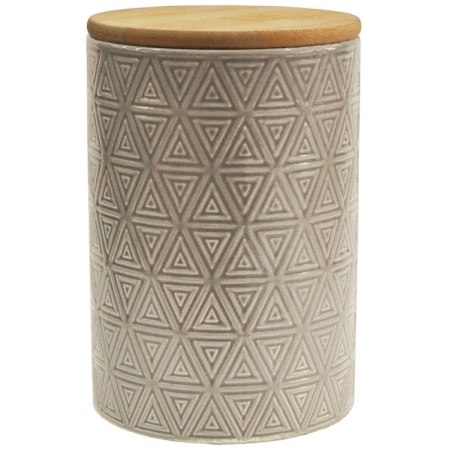 Βάζο αποθήκευσης κεραμικό μπεζ 11x16εκ Sidirela E-3856