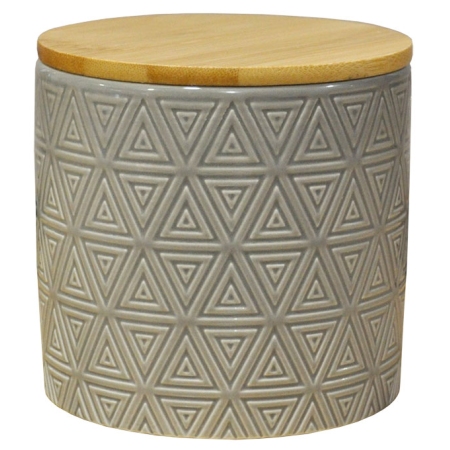 Βάζο αποθήκευσης κεραμικό μπεζ 11x11εκ Sidirela E-3857