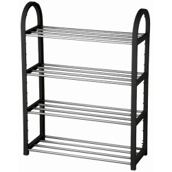 Παπουτσοθήκη-ραφιέρα μεταλλική μαύρη 65εκ Sidirela Ε-3066