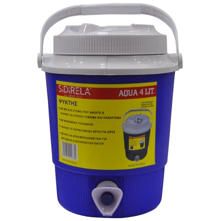 Παγούρι θερμός με βρυσάκι μπλε 4Lt Sidirela E-1278