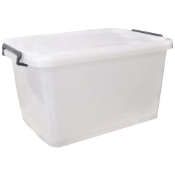 Κουτί αποθήκευσης πλαστικό με κλείσιμο ασφαλείας 120Lt Texas Sidirela E-3638