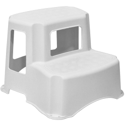 Σκαλοκάθισμα πλαστικό λευκό 37x37x29εκ Sidirela E-0246