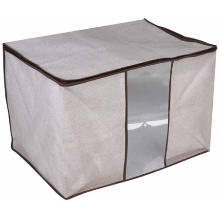 Θηκη φύλαξης υφασμάτινη με φερμουάρ Linea 60x40x40εκ Sidirela E-4267