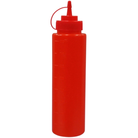 Δοχείο για σως πλαστικό κόκκινο 800ml Sidirela E-4379