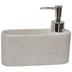 Dispenser με θήκη για σφουγγάρι κεραμικό λευκό 17x5x14εκ Sidirela E-1995