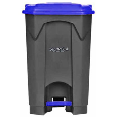 Κάδος απορριμμάτων πλαστικός ανθρακί-μπλε 50Lt Sidirela E-3621