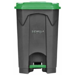Κάδος απορριμμάτων πλαστικός ανθρακί-πράσινο 50Lt Sidirela E-3621