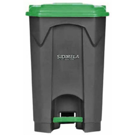 Κάδος απορριμμάτων πλαστικός ανθρακί-πράσινο 50Lt Sidirela E-3621