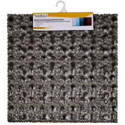 Πατάκι ντουζιέρας πλαστικό γκρι 51x51εκ Sidirela E-3286