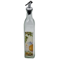 Λαδικό γυάλινο Ελιά πράσινο-κίτρινο 500ml Sidirela E-2344