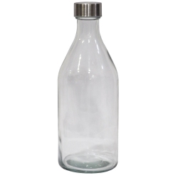 Μπουκάλι γυάλινο με βιδωτό καπάκι διάφανο 1Lt Sidirela E-1993