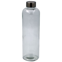 Μπουκάλι γυάλινο με βιδωτό καπάκι διάφανο 1Lt Sidirela E-1552