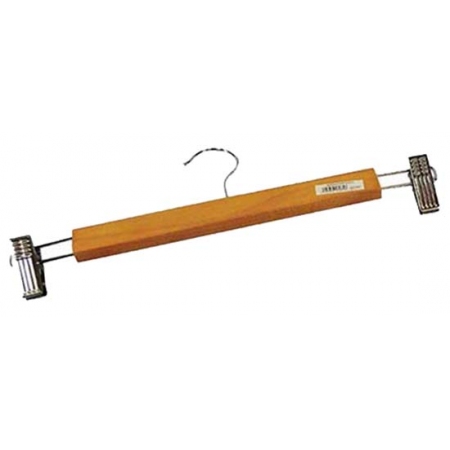 Κρεμάστρα με κλιπς ξύλινη 33x2.5x13εκ Sidirela E-3035