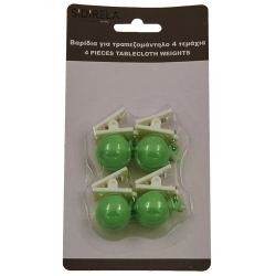 Βαρίδια για τραπεζομάντηλο σετ 4 τεμαχίων Μήλα Sidirela E-0383