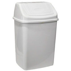 Κάδος απορριμμάτων πλαστικός λευκός 28Lt Sidirela E-1541
