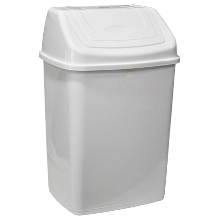 Κάδος απορριμμάτων πλαστικός λευκός 28Lt Sidirela E-1541
