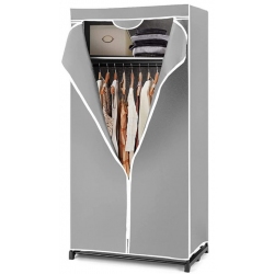 Ντουλάπα υφασμάτινη γκρι 75x46x160εκ Sidirela E-0410