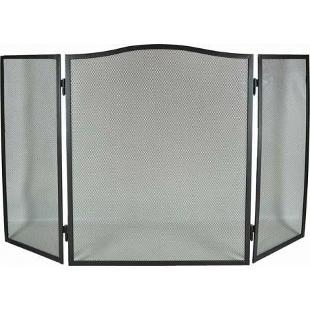 Σίτα τζακιού μεταλλική μαύρη 96x1.5x61εκ Sidirela E-1717