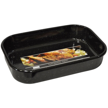 Ταψί εμαγιέ ορθογώνιο First No37 37.5x24.5x7εκ Sidirela E-2741