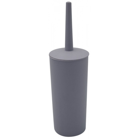 Πιγκάλ βουρτσάκι μπάνιου πλαστικό γκρι 10x34εκ Sidirela E-3580