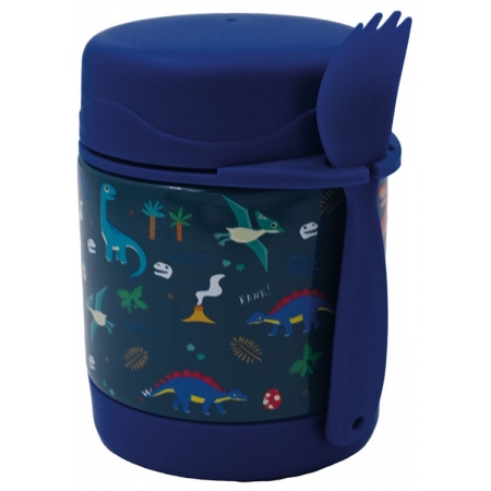 Φαγητοδοχείο θερμός ανοξείδωτο Dinosaur 300ml 8.5x11.5εκ Sidirela E-1103
