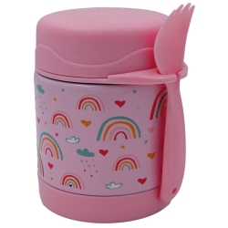 Φαγητοδοχείο θερμός ανοξείδωτο Rainbow 300ml 8.5x11.5εκ Sidirela E-1103
